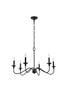 Living District LD5056D30MB Rohan 30 inch chandelier in matte black