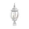 LIVEX LIGHTING 7526-13 3 Light Textured White Outdoor Post Top Lantern