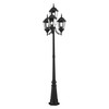 LIVEX LIGHTING 7557-14 4 Light Textured Black Outdoor Post Light