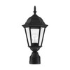 LIVEX LIGHTING 7558-14 1 Light Textured Black Outdoor Post Top Lantern