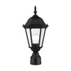LIVEX LIGHTING 7558-14 1 Light Textured Black Outdoor Post Top Lantern