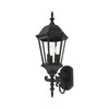 LIVEX LIGHTING 7561-14 Hamilton 3 Lt Textured Black Outdoor  Wall Lantern