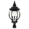 LIVEX LIGHTING 7703-14 4 Light Textured Black Outdoor Post Top Lantern