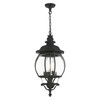 LIVEX LIGHTING 7705-14 4 Light Textured Black Outdoor Pendant Lantern