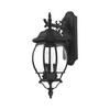 LIVEX LIGHTING 7707-14 Frontenac 3 Lt Textured Black  Outdoor  Wall Lantern