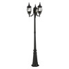 LIVEX LIGHTING 7710-14 3 Light Textured Black Outdoor Post Light