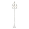 LIVEX LIGHTING 7711-13 4 Light Textured White Outdoor Post Light