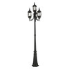 LIVEX LIGHTING 7711-14 4 Light Textured Black Outdoor Post Light