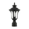 LIVEX LIGHTING 7855-14 1 Light Textured Black Outdoor Post Top Lantern