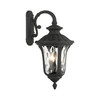 LIVEX LIGHTING 7857-14 Oxford 3 Lt Textured Black Outdoor Wall Lantern