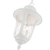 LIVEX LIGHTING 7858-13 3 Light Textured White Outdoor Pendant Lantern