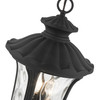 LIVEX LIGHTING 7858-14 3 Light Textured Black Outdoor Pendant Lantern