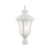LIVEX LIGHTING 7859-13 3 Light Textured White Outdoor Post Top Lantern
