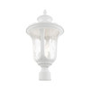 LIVEX LIGHTING 7859-13 3 Light Textured White Outdoor Post Top Lantern