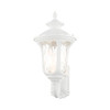 LIVEX LIGHTING 7856-13 Oxford 3 Lt Textured White Outdoor Wall Lantern LIVEX LIGHTING 7856-13 Oxford 3 Lt Textured White Outdoor Wall Lantern