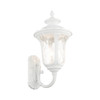 LIVEX LIGHTING 7856-13 Oxford 3 Lt Textured White Outdoor Wall Lantern LIVEX LIGHTING 7856-13 Oxford 3 Lt Textured White Outdoor Wall Lantern