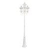 LIVEX LIGHTING 7869-13 4 Light Textured White Outdoor Post Light