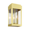 LIVEX LIGHTING 21235-12 York 2 Lt Satin Brass  Outdoor Wall Lantern