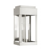 LIVEX LIGHTING 21235-91 York 2 Lt Brushed Nickel  Outdoor Wall Lantern