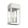 LIVEX LIGHTING 21235-91 York 2 Lt Brushed Nickel  Outdoor Wall Lantern