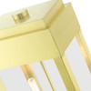 LIVEX LIGHTING 21236-12 2 Light Satin Brass Outdoor Post Top Lantern