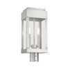 LIVEX LIGHTING 21236-91 2 Light Brushed Nickel Outdoor Post Top Lantern