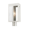 LIVEX LIGHTING 27416-91 1 Light Brushed Nickel Outdoor Post Top Lantern