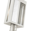 LIVEX LIGHTING 27416-91 1 Light Brushed Nickel Outdoor Post Top Lantern