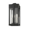 LIVEX LIGHTING 27714-04 Lexington 3 Lt Black Outdoor Wall Lantern