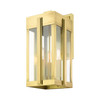 LIVEX LIGHTING 27714-08 Lexington 3 Lt Natural Brass Outdoor Wall Lantern