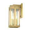 LIVEX LIGHTING 27714-08 Lexington 3 Lt Natural Brass Outdoor Wall Lantern