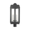 LIVEX LIGHTING 27717-04 3 Light Black Outdoor Post Top Lantern