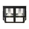 LIVEX LIGHTING 27723-04 4 Light Black Outdoor Flush Mount