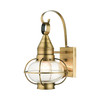 LIVEX LIGHTING 26901-01 Newburyport 1 Lt Antique Brass Outdoor Wall Lantern