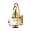 LIVEX LIGHTING 26901-01 Newburyport 1 Lt Antique Brass Outdoor Wall Lantern
