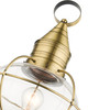 LIVEX LIGHTING 26905-01 1 Light Antique Brass Outdoor Post Top Lantern