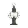 LIVEX LIGHTING 26905-61 1 Light Charcoal Outdoor Post Top Lantern