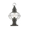 LIVEX LIGHTING 26905-61 1 Light Charcoal Outdoor Post Top Lantern