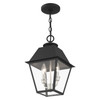 LIVEX LIGHTING 27217-04 2 Light Black Outdoor Pendant Lantern