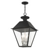 LIVEX LIGHTING 27224-04 4 Light Black Outdoor Pendant Lantern