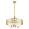 LIVEX LIGHTING 49866-33 Calinda 7 Lt Soft Gold Pendant Chandelier