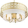 LIVEX LIGHTING 49866-33 Calinda 7 Lt Soft Gold Pendant Chandelier