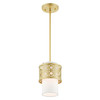 LIVEX LIGHTING 49861-33 Calinda 1 Lt Soft Gold Mini Pendant