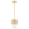 LIVEX LIGHTING 49861-33 Calinda 1 Lt Soft Gold Mini Pendant