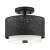 LIVEX LIGHTING 46267-04 Noria 2 Lt Black Semi Flush