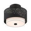 LIVEX LIGHTING 46267-04 Noria 2 Lt Black Semi Flush