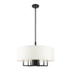 LIVEX LIGHTING 49376-04 Meridian 7 Lt Black Pendant Chandelier