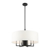 LIVEX LIGHTING 49376-04 Meridian 7 Lt Black Pendant Chandelier