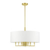 LIVEX LIGHTING 49376-12 Meridian 7 Lt Satin Brass Pendant Chandelier