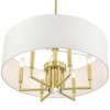 LIVEX LIGHTING 49376-12 Meridian 7 Lt Satin Brass Pendant Chandelier